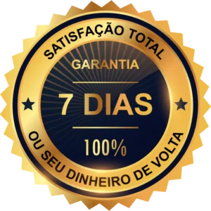 Selo de garantia 7 dias de satisfação ou seu dinheiro de volta